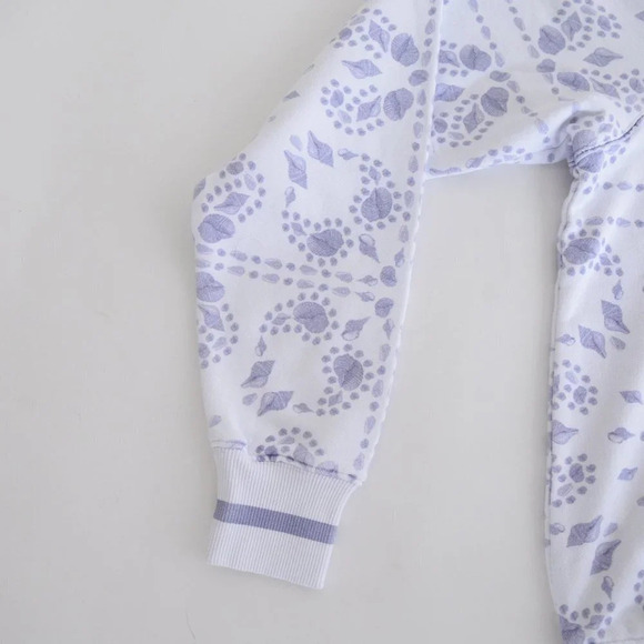 SER.O.YA Foster Hoodie Pullover  Sweater White & Purple Floral XS NWT - Picture 7 of 12